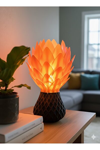 Butik Modern Dekoratif Masa Üstü Gece Lambası. Hediyelik, Abajur, Çocuk-Yatak...