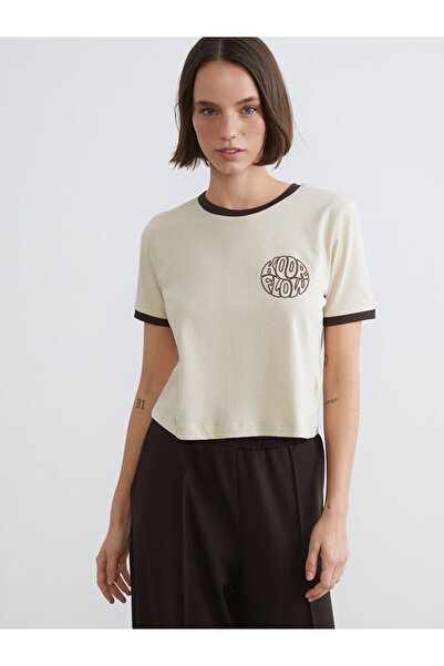 LC Waikiki Crew Neck Printed Women's Sports T-Shirt