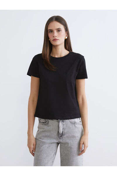 LC Waikiki Rmz Gi̇yi̇m Farkiyla Zero Roba Collar Women's T-Shirt