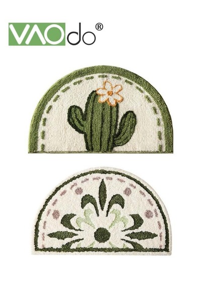 VAODO 2PCS Bath Mat Super Absorbent Bathroom Cushion Toilet Absorbent Non Slip Mat Not Moldy Kitchen Porch