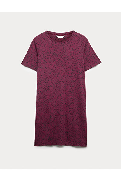 Marks & Spencer Pamuk-Modal Baskılı Uzun Gecelik