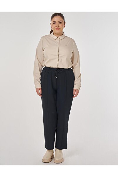 Kayra Çima Stitched Carrot Pants Black