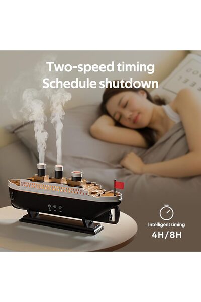 M MIAOYAN Titanic Humidifier 250ml with Remote Control 7 Light 2 Mist Mode Auto Shut-Off for Home