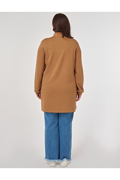 Kayra Turtleneck Scuba Sweatshirt Tobacco