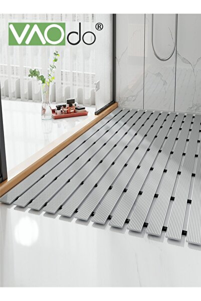 VAODO سجادة حمام غير قابلة للانزلاق مع كوب شفط في الأسفل وتصريف سريع ومواد صديقة للبيئة ومضادة للبكتيريا