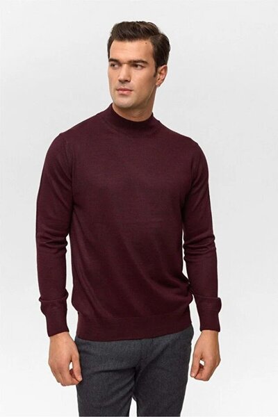 SÜVARİ Tr2013700485 Wool Acrylic Half Turtleneck Men's Sweater