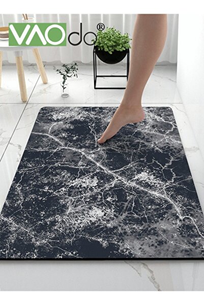 VAODO Bath Mat Super Absorbent Bathroom Cushion Toilet Absorbent Non-Slip Mat Not Moldy Kitchen Porch Floo