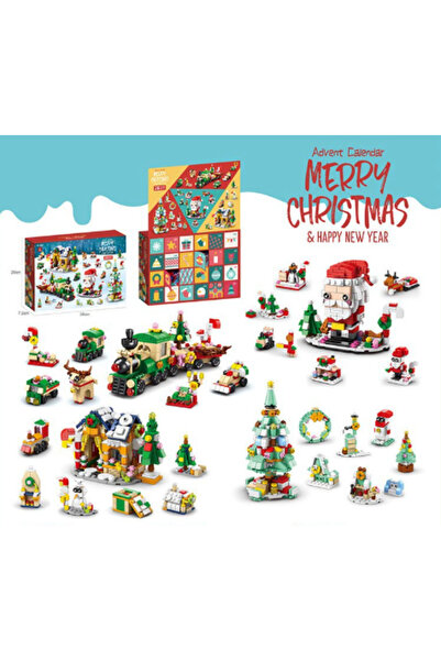 NO BRAND صندوق عد تنازلي لعيد الميلاد، قابل للتمزيق، سلسلة سانتا كلوز ج