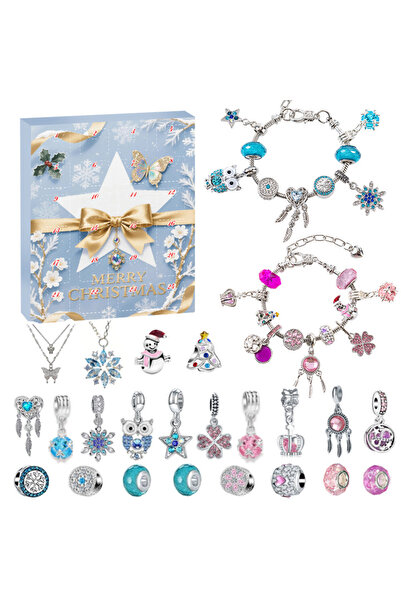 NO BRAND Christmas advent calendar blind box containing earrings necklaces su...