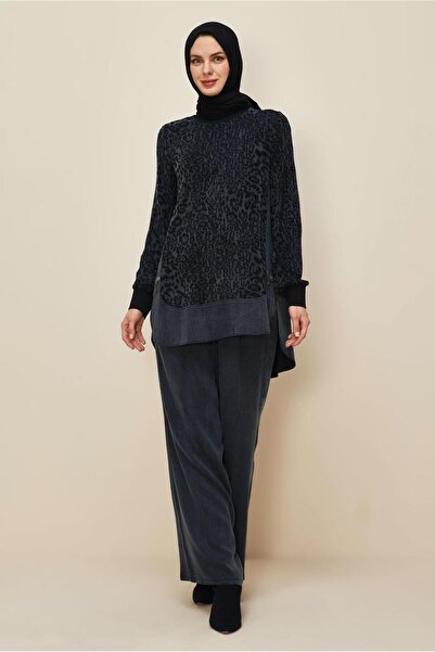 Alvina Leopard Printed Suit with Pants 46127