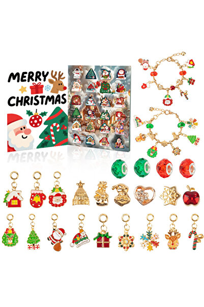NO BRAND Christmas advent calendar blind box containing earrings necklaces su...