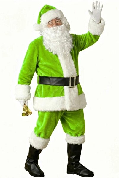 Bkmc Ανοιχτό πράσινο κοστούμι Άγιου Βασίλη για ενήλικες