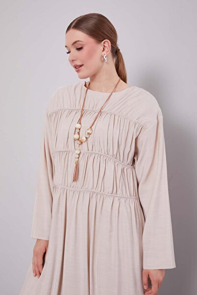 Levidor Stone Ruched Detail dress