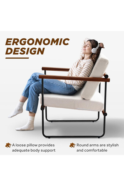 Zztcmp Fabric dressing chair,Bedroom armchair,Modern fabric lounge chair