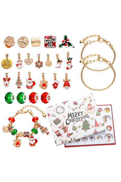 NO BRAND Christmas advent calendar blind box containing earrings necklaces su...