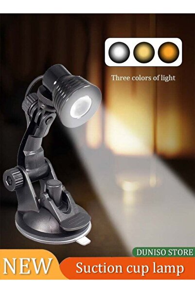 Generic LED Suction-Cup Wall Reading Light, 4 Color Temperatures, 4 Brightness Levels, 360° Rotation