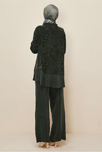 Alvina Leopard Printed Suit with Pants 46127