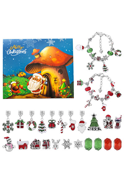 NO BRAND Christmas advent calendar blind box containing earrings necklaces su...