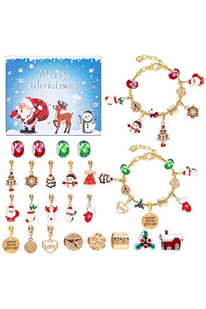 NO BRAND Christmas advent calendar blind box containing earrings necklaces su...