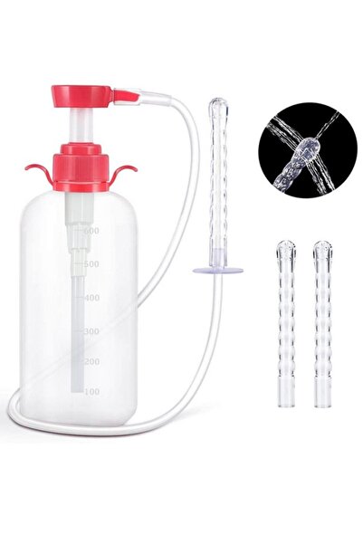 TEXSENDA Reusable vaginal douche solution, manual pressure cleaning, 600 ml capacity.
