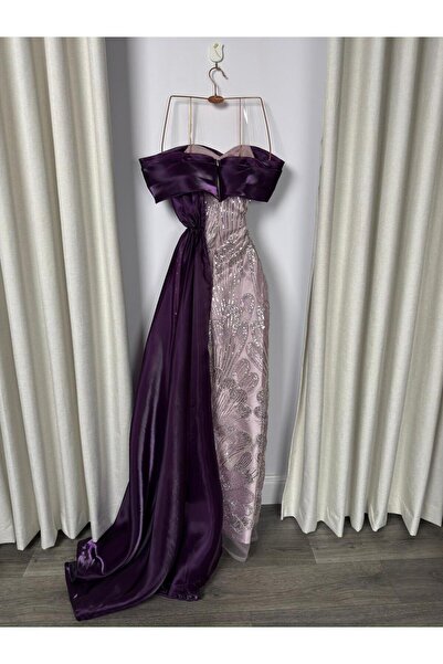 SERA purple evening dress