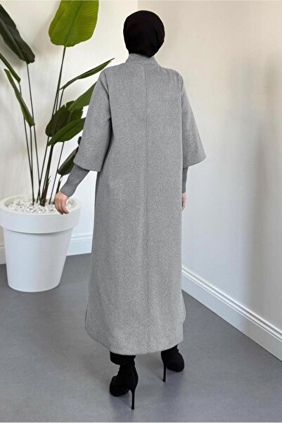 TRENDTESETTÜR Women's Gray Cashemere Coat t 4526