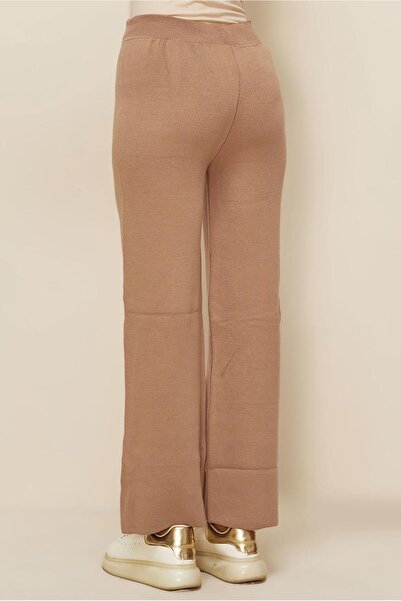 TRENDTESETTÜR Women's Brown (Camel) Knitwear Pants t 3844