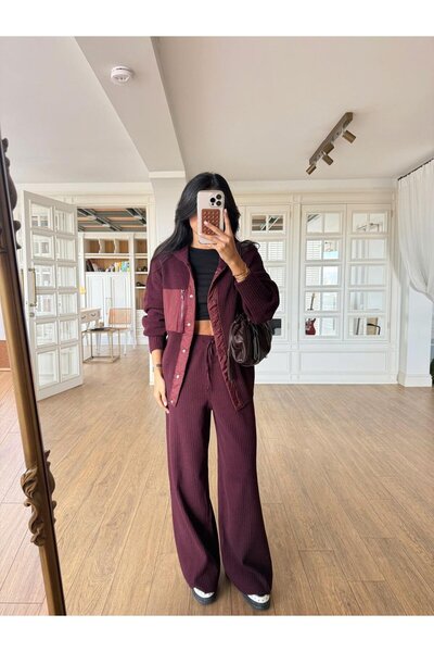 UNBOX Everyday Knit Set - Wine Burgundy