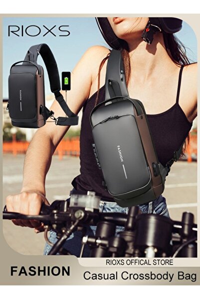 RIOXS Crossbody Sling Bag Body Chest Sling Shoulder Bag for Men Women Casual ...