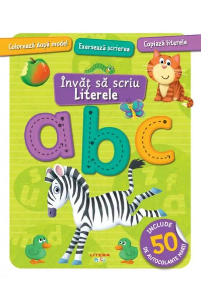 OEM Invat sa scriu. Literele. Carte cu autocolante