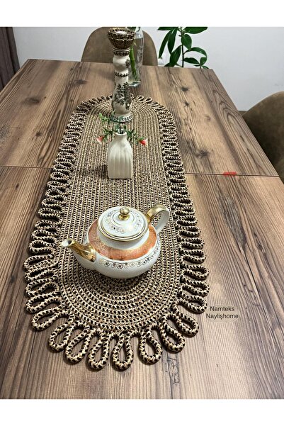 Namteks Kenajüt Knitted Runner American Waiter's Set, Food Service Set, Dowry Gift, Gift