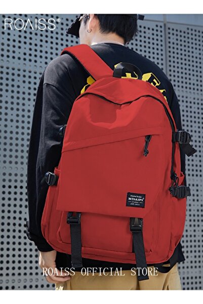 ROAISS Classic Large Capacity Backpack Multifunction Casual Water Resistant Oxford Double Shoulder School