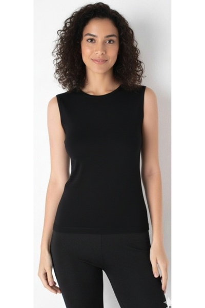 SUN STYLE بلوزة بادي بياقة الدراجة وأكمام قصيرة