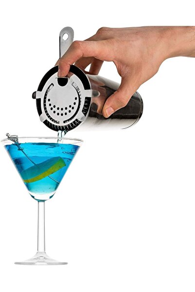 Generic 6Pcs Cocktail Shaker Home Bar Set Stainless Steel Drink Mixing Tools Kit 550Ml, Silver