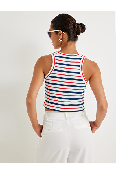 Koton Halter Neck Crop Tank Top Cotton