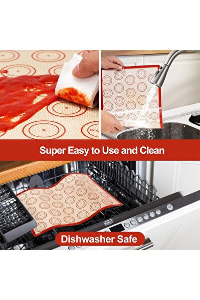 JZS Silicone Baking Mat 2 Pcs Reusable Non Stick