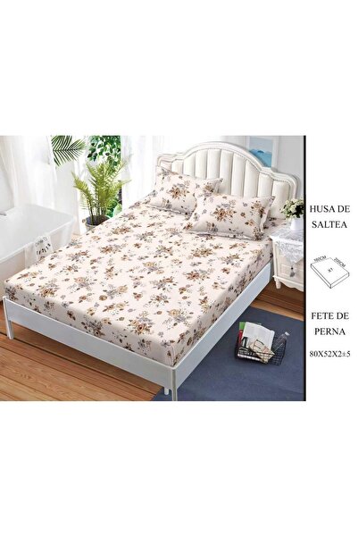 CHIRASO CHIRASO Fitted Sheet Set, Satin Cotton, 160x200 cm and 2 Pillowcases 52x80 cm