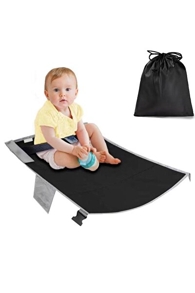 JZS Airplane Bed for Toddler Portable Travel Child Extender Seat Black