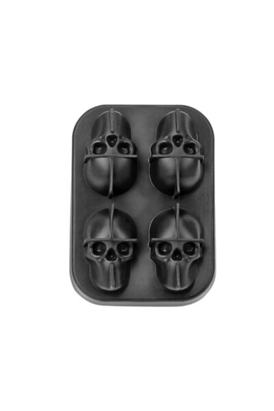 FORHOUSE Skull silicone ice cube mold, black
