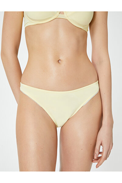 Koton Basic Bikini Bottom with Embroidery Detail, Regular Waist