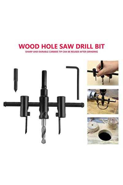 JZS Adjustable Hole Saw Circle Cutter Drill Bit 30-120mm for Drywall Wood