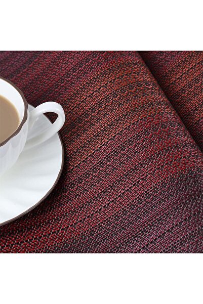 JZS Placemats Set of 6 Washable Vinyl PVC Weave for Dining Table Red