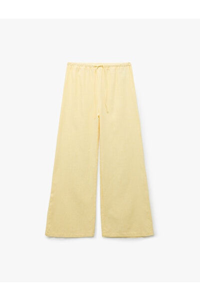 Koton Buy Lace-Up Straight Leg Viscose Blend Trousers