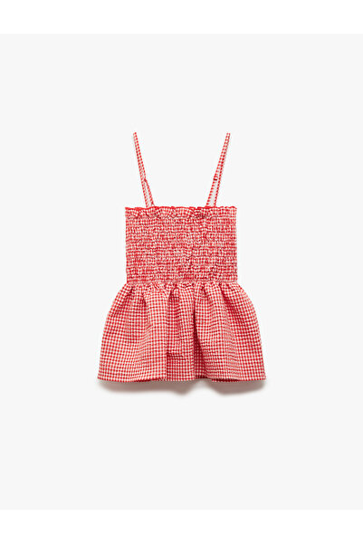 Koton Gipeli Gingham Thin Strap Blouse