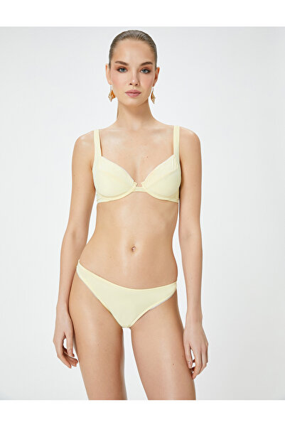 Koton Basic Bikini Bottom with Embroidery Detail, Regular Waist