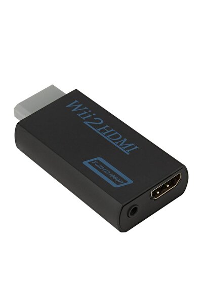 JZS موصل Wii إلى HDMI بدقة 1080 بكسل مع صوت 3.5 مم باللون الأسود