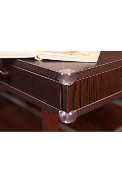 FORHOUSE Set of 12 corner protectors, Silicone, Transparent, round shape