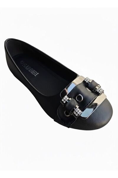 HABBIBI Balerini dama casual-eleganti din piele ecologica cu ornament metalic