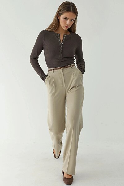 Hiccup Ελαστικό πλεκτό μπλουζάκι με κοτλέ κουμπώματα