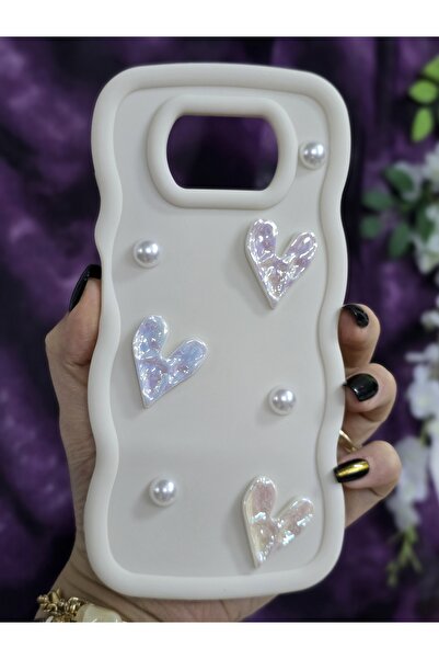 Magic Ring Poco X3 Pro / Poco X3 Nfc Compatible Shiny Heart & Pearl Detailed Soft Stylish Phone Case